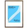 Brązowa ramka na zdjęcia HEN PASS 4 40x60 cm z passe partout (30x40 cm)