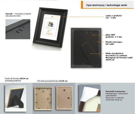 Ramka drewniana na zdjęcia DRZG D 2 10x15 cm