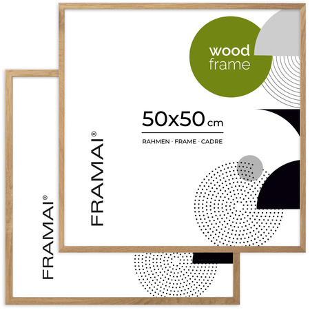 Dębowa ramka na zdjęcia OAK 50x50 cm