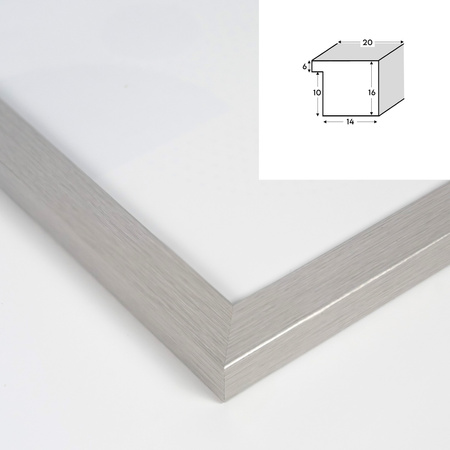 Srebrna ramka na zdjęcia HEN S 40x40 cm