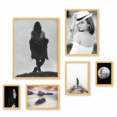 Zestaw naturalnych ramek galeria Pinia 0 GF0010