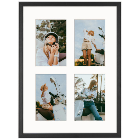 Foto Galeria 30x40 cm kolor czarny Ramka na 4 zdjęcia 10x15 cm z Passe Partout