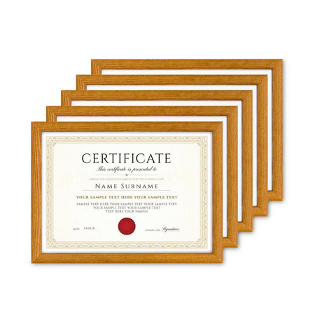 Pakiet 5 szt. ramek na zdjęcia ciepłe drewno HIT 10 13x18 cm