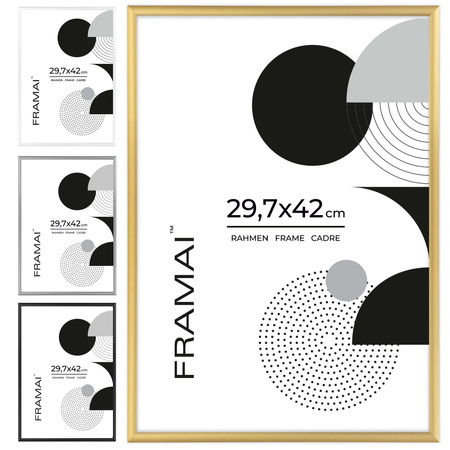 Złota ramka aluminiowa QAL 29,7X42 cm (A3)
