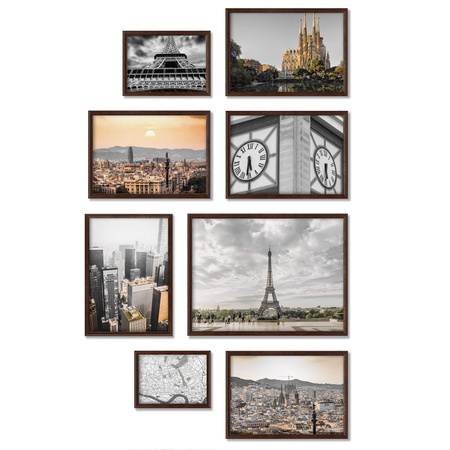 Zestaw brązowych ramek - galeria HIT 4 GF0009 - CORNER