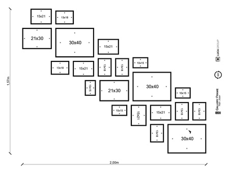 Zestaw ramek PINIA 2 GF0035 L- galeria ramek na 21 zdjęć