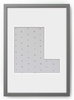 Ramka na zdjęcia LITERKA "L" 21x30 cm szara z białym z passe partout