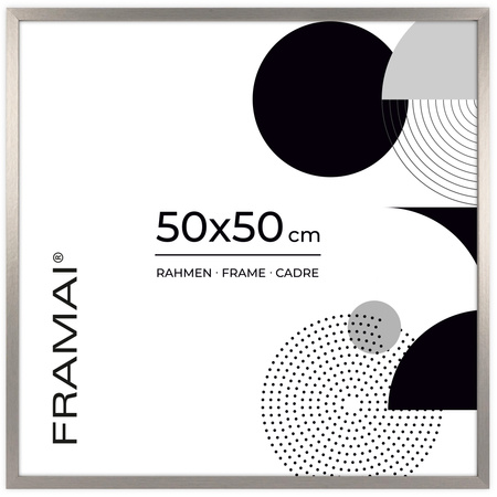 Srebrna ramka na zdjęcie LUX S 50x50 cm