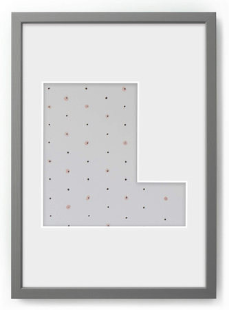 Ramka na zdjęcia LITERKA "L" 21x30 cm szara z białym z passe partout