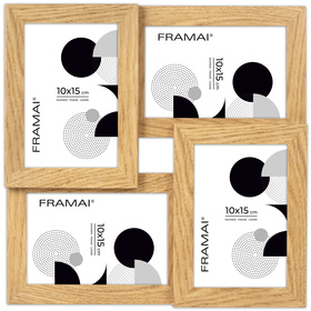 Multirama MULTI HEN 0 ramka na zdjęcia. Dębowa multirama na cztery zdjęcia