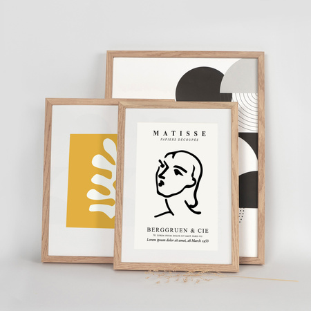 Pakiet 3 szt. ramki z drewna dębowego OAK 21x29,7 cm