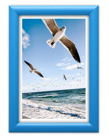 Niebieska ramka drewniana na zdjęcia EKO 15 6x9 cm