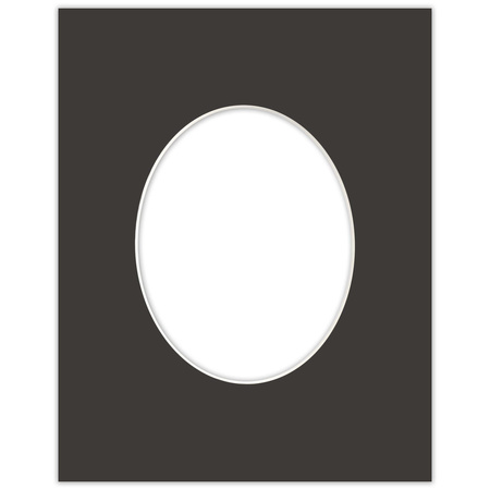 Passe partout 40x50 (24x30) OWAL CZARNY BLACK