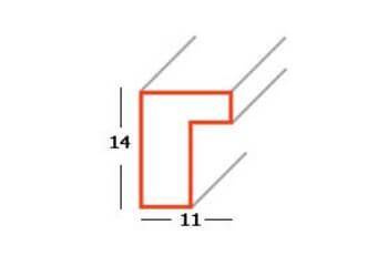 Ramka na zdjęcia LITERKA "T" 21x30 cm szara z białym z passe partout