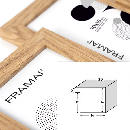 Multirama MULTI HEN 01 ramka na zdjęcia na 8 zdjęć - kolor dębowy