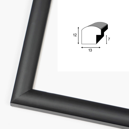 Czarna ramka drewniana na zdjęcia EKO 2 5x7 cm