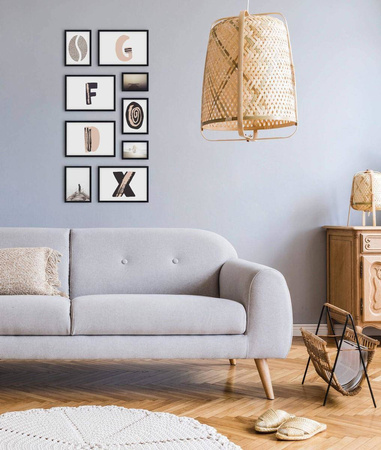 Zestaw czarnych ramek galeria Pinia 2 GF0004