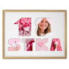 Ramka na 18-ste urodziny 30x40 cm w naturalnego drewna z białym passe partout