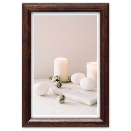 Ciemnobrązowa ramka drewniana DRWA 44 5x7 cm