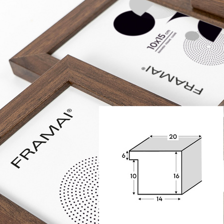 Multirama MULTI HEN 4 ramka na zdjęcia na 8 zdjęć - brązowa