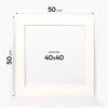 Passe partout 50x50 cm (40x40 cm) BIAŁY SNOW WHITE