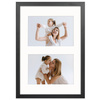 Czarna Foto Galeria 21x30 cm Ramka na 2 zdjęcia 10x15 cm z Passe Partou