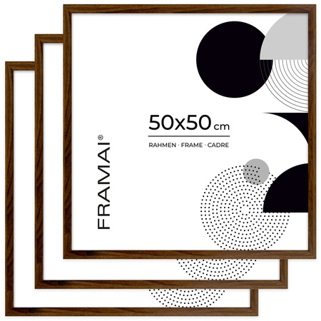 Brązowa ramka na zdjęcia HEN 4 50x50 cm