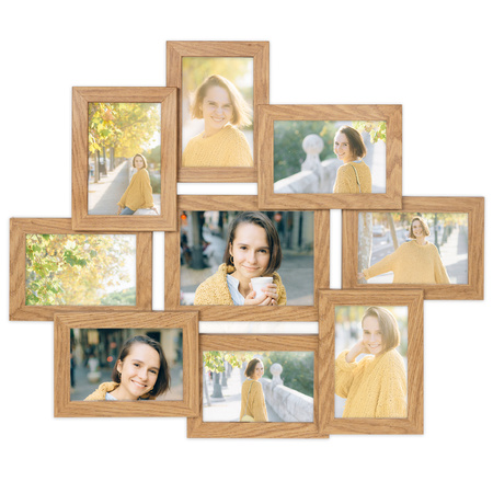 Multirama MULTI HEN 01 ramka na zdjęcia na 9 zdjęć - kolor dębowy
