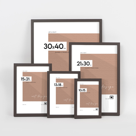 Ramka drewniana w kolorze czekoladowym PINIA 02 30x40 cm