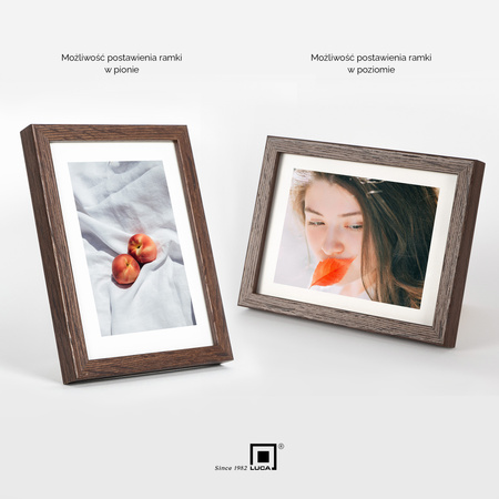 Pakiet 5 szt. brązowych ramek na zdjęcia FDM M6 13x18 cm