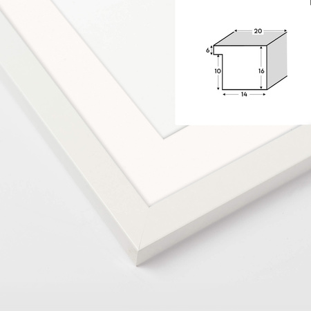 Biała ramka na zdjęcia HEN PASS 1 40x50 cm z passe partout (30x40)