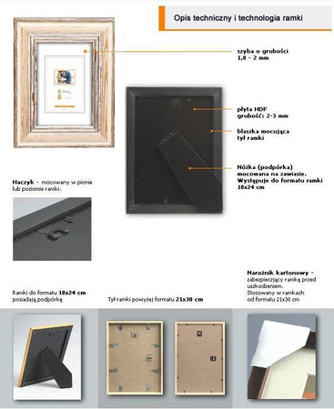 Ramka drewniana na zdjęcia DRZ D 3 50x70 cm