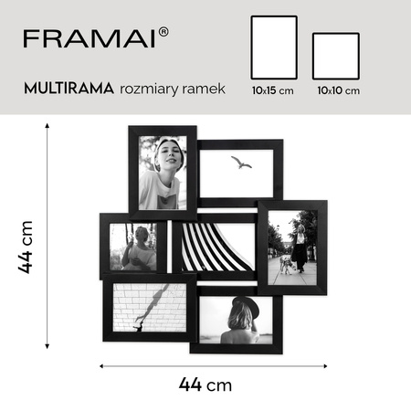 Multirama MULTI HEN 2 ramka na zdjęcia na 7 zdjęć - czarna