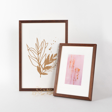 Brązowa ramka drewniana PINIA 3 21x30 cm