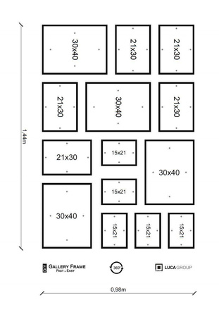 Zestaw szarych ramek galeria Pinia 05 GF0001