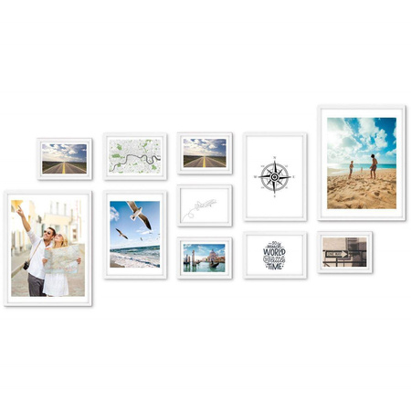 Zestaw białych ramek galeria PINIA 1 GF0005