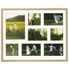 Foto Galeria 40x50 cm kolor dębowy Ramka na 7 zdjęć 10x10 cm 10x15 cm 15x21 cm z Passe Partout