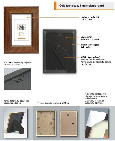 Ramka drewniana na zdjęcia DRZK 4 40x50 cm