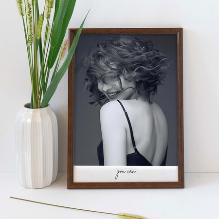 Brązowa ramka drewniana DRWA 4 28x35 cm