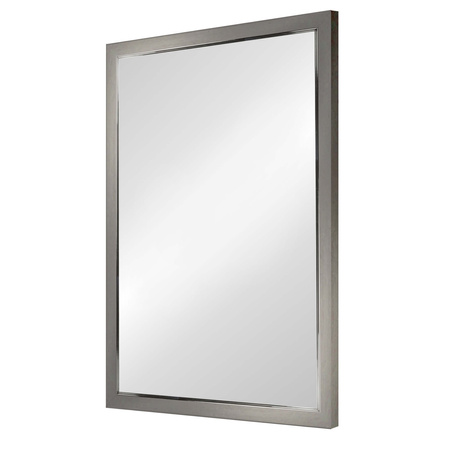 Lustro nowoczesne w srebrno grafitowej ramie LUCA LU-1496