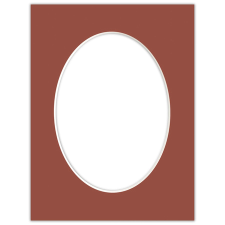 Passe partout 18x24 (13x18) OWAL CZERWONY CAYENNE