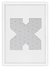 Ramka na zdjęcia LITERKA "X" 21x30 cm biała z białym passe partout