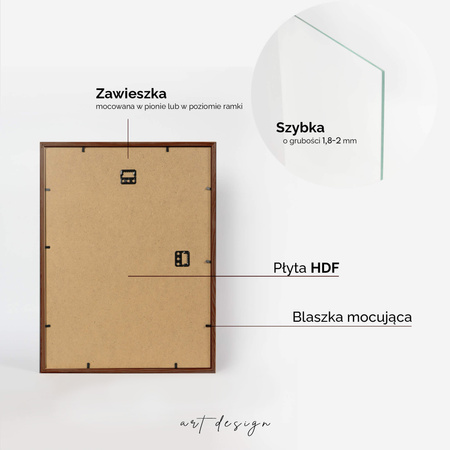 Ciemnobrązowa ramka drewniana na zdjęcia PINIA 4 30x40 cm