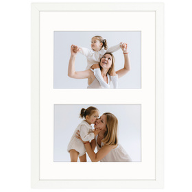 Biała Foto Galeria 21x30 cm Ramka na 2 zdjęcia 10x15 cm z Passe Partou