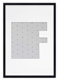 Ramka na zdjęcia LITERKA "F" czarna. Ramka z passe partout o rozmiarze 21x30 cm