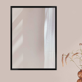 Lustro w czarnej ramie wiszące L HEN 2