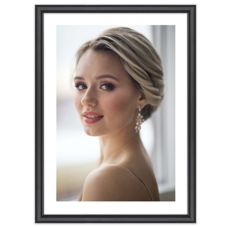 Czarna ramka drewniana DRWA 2 21x30 cm