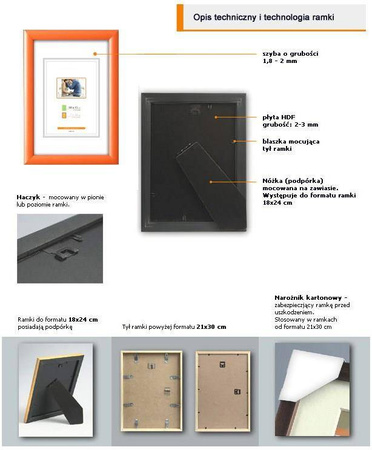 Ramka drewniana na zdjęcia EKO 12 25x38 cm