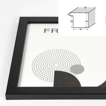Czarna ramka na zdjęcia HEN 2 30x30 cm
