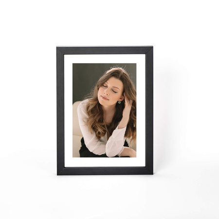 Pakiet 5 szt. czarnych ramek drewnianych na zdjęcia PINIA 2 13x18 cm